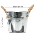 Seau avec anses en corde Ø14cm H12cm | Floristik24.be