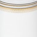 Ruban moiré élégant pour couronne, 125 mm, blanc avec bordure dorée - Ruban décoratif de haute qualité pour l'art floral et les célébrations | Floristik24.be