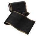 Ruban moiré élégant pour couronne, 175 mm, noir avec bordure nacrée et tissage taffetas, ruban décoratif pour compositions florales funéraires, ruban pour nœud, 25 m | Floristik24.be