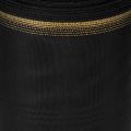 Ruban moiré élégant pour couronne, 175 mm, noir avec bordure nacrée et tissage taffetas, ruban décoratif pour compositions florales funéraires, ruban pour nœud, 25 m | Floristik24.be