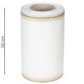 Ruban moiré élégant avec bordure dorée, décoration de mariage, ruban de deuil, blanc 150 mm x 25 m | Floristik24.be