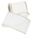 Ruban moiré élégant avec bordure dorée, décoration de mariage, ruban de deuil, blanc 150 mm x 25 m | Floristik24.be