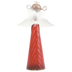 Floristik24 Décoration de table décorative en métal ange, figurine de Noël rouge 10,5×4,5×20cm