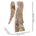 Figurine d'ange en bois et écorce de bouleau, 30 cm | Floristik24.be
