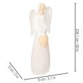 Figurine d'ange ornée d'un cœur, couleur blanc crème, 23 cm | Floristik24.be