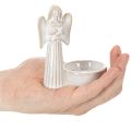Bol décoratif en forme d'ange avec petite figurine et porte-bougie chauffe-plat rond, 10 cm, lot de 3 | Floristik24.be