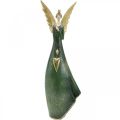 Floristik24 Déco figurine ange vert ange de Noël avec coeur doré H41cm