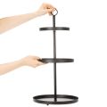 Présentoir de service rond en métal à trois niveaux pour la décoration de table à plusieurs étages, 61 cm | Floristik24.be