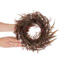 Couronne artificielle avec branches de fougère, décoration d'automne, 35 cm | Floristik24.be