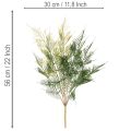 Branche de fougère artificielle décorative, verte, réaliste, 56 cm | Floristik24.be