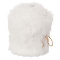 Floristik24 Ruban décoratif blanc duveteux, rouleau en fausse fourrure, 10 x 140 cm, 3 pièces