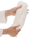 Ruban décoratif blanc duveteux, rouleau en fausse fourrure, 10 x 140 cm, 3 pièces | Floristik24.be