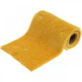 Floristik24 Ruban fourrure fausse fourrure jaune pour artisanat chemin de table 15×150cm