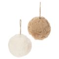 Floristik24 Boule décorative en pompon pour sapin de Noël, 10 cm