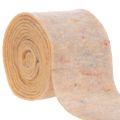 Floristik24 Ruban de feutrine, dessous de plat bicolore en feutrine de laine, orange/multicolore, 15 cm x 5 m