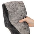 Charnière pour pot en feutre de laine bicolore, gris/noir, 15 cm x 5 m | Floristik24.be
