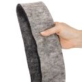 Ruban en feutrine, sangle pour casserole, 100 % laine, gris/noir, 7,5 cm de large, 5 m de long | Floristik24.be