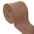 Floristik24 Ruban de feutrine bicolore en feutrine de laine, 100 % laine, violet/marron, 15 cm x 5 m