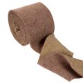 Ruban de feutrine bicolore en feutrine de laine, 100 % laine, violet/marron, 15 cm x 5 m | Floristik24.be