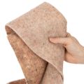 Ruban en feutrine de laine bicolore, vendu au mètre pour projets créatifs, marron/blanc, 15 cm x 5 m | Floristik24.be
