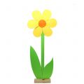 Floristik24 Fleur en feutrine jaune 87cm