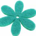 Floristik24 Feutre fleur vert, bleu clair, vert menthe assorti 4.5cm 54p