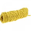 Floristik24 Cordon feutre laine de mouton fil de jute jaune L20m