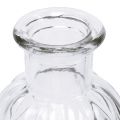 Floristik24 Vase bouteille petit Ø5,5cm H10,5cm transparent 6pcs