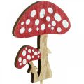 Champignons en bois, décoration champignon, automne, bouchons fleuris H7cm L34cm 18 pièces