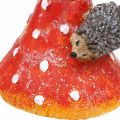 Floristik24 Amanite mouche avec hérissons décoration champignon décoration de table automne H22cm 2pcs
