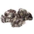 Floristik24 Laine de mouton décorative naturelle grise mouchetée en vrac 250 g