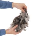 Laine de mouton décorative naturelle grise mouchetée en vrac 250 g | Floristik24.be