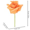 Rose orange artificielle, fleur de 5 cm, à l'unité, lot de 100 | Floristik24.be