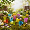 Seaux colorés, Ø8 cm H7,5 cm, lot de 12 | Floristik24.be
