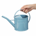Arrosoir décoratif en métal bleu, pot de fleurs, 28 x 13 x 17 cm, 1,25 l, décoration de jardin ou de balcon. | Floristik24.be