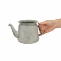 Théière décorative en métal, style vintage, grise, 24×14×14cm, style shabby chic rétro | Floristik24.be