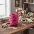 Cordon de papier 6mm 23m rose | Floristik24.be