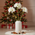 Amaryllis artificielle blanche avec tige, Avent et Noël, 50 cm | Floristik24.be