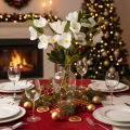 Bouquet de roses artificielles blanches décoratives de Noël, 40 cm, lot de 4 | Floristik24.be