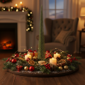 Sapin de Noël artificiel avec socle en bois pour décorations de Noël, 80 cm | Floristik24.be