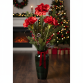 Amaryllis artificielle rouge à longue tige, pour vase et composition florale, 77 cm | Floristik24.be