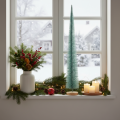Sapin de Noël artificiel, sapin décoratif, design délicat avec base en bois, 80 cm | Floristik24.be