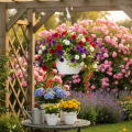 Panier à fleurs suspendu 25 cm blanc | Floristik24.be