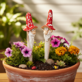 Figurine de nain à coller, avec longue barbe et chapeau champignon, décoration, 17 cm, 2 pièces | Floristik24.be
