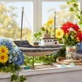 Décoration de bateau, style maritime, en bois avec support, 20 cm | Floristik24.be