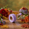Ruban adhésif décoratif en maille violette, 4,5 cm de large, rouleau de 10 m pour loisirs créatifs | Floristik24.be