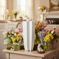 Vase à fleurs cannelé, vase décoratif moderne 38 cm | Floristik24.be
