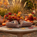 Cœur décoratif en brindilles avec feuille de plantation, 20 cm, 2 pièces | Floristik24.be