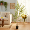 Plante artificielle en pot, 130 cm de haut, verte, décorative | Floristik24.be