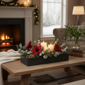 Plateau rectangulaire avec poignées, plateau décoratif pour table, 32 cm | Floristik24.be